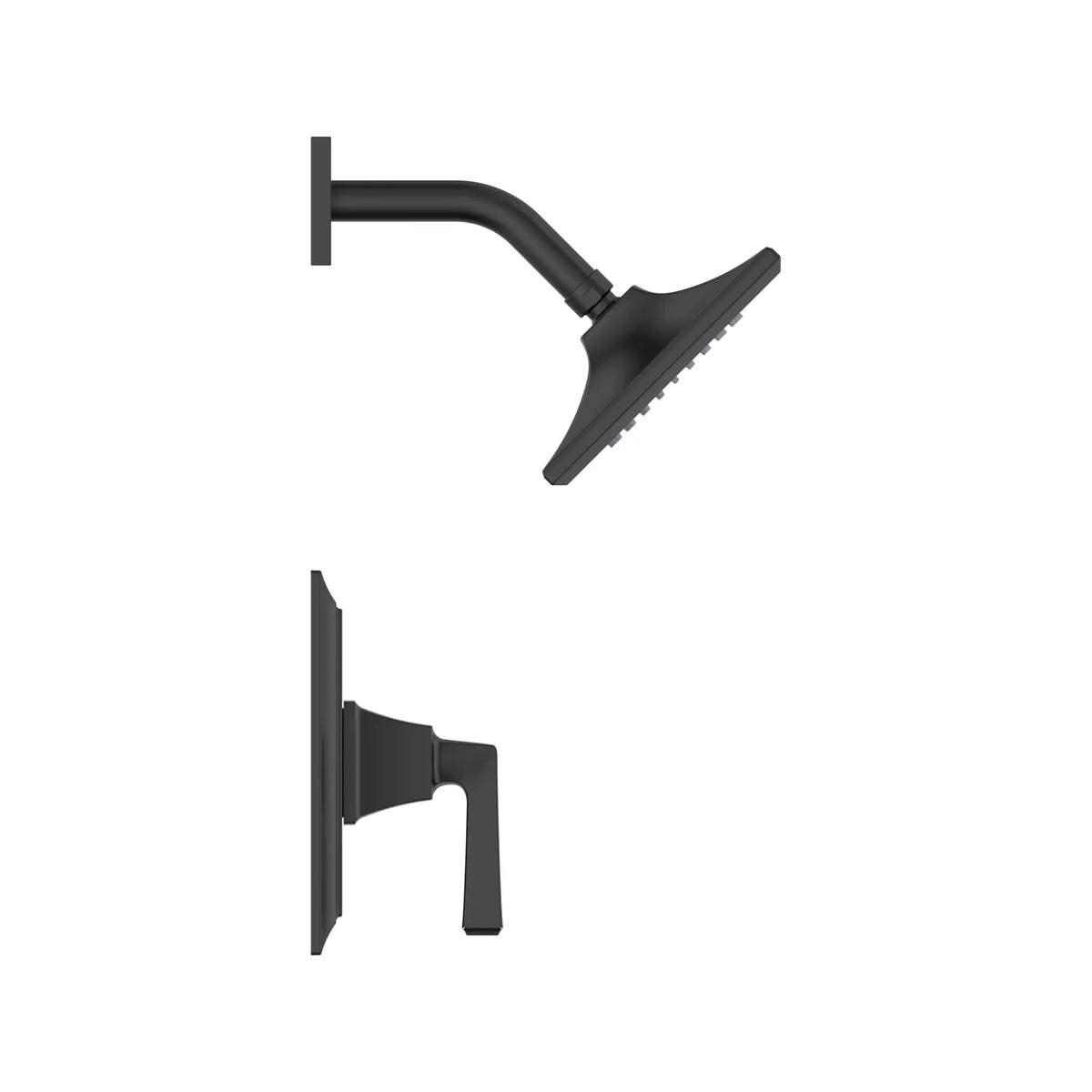 American Standard Town Square S 1.75 gpm/6.8 L/min Shower Trim Kit With Water-Saving Showerhead, Double Ceramic Pressure Balance Cartridge With Lever Handle - Matte Black