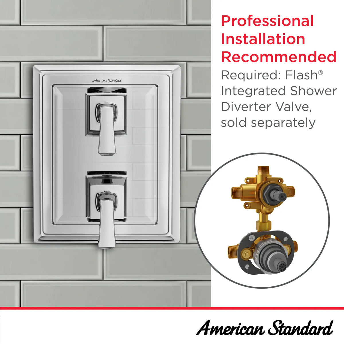 American Standard Town Square S 2-Handle Integrated Shower Diverter Trim Only - details