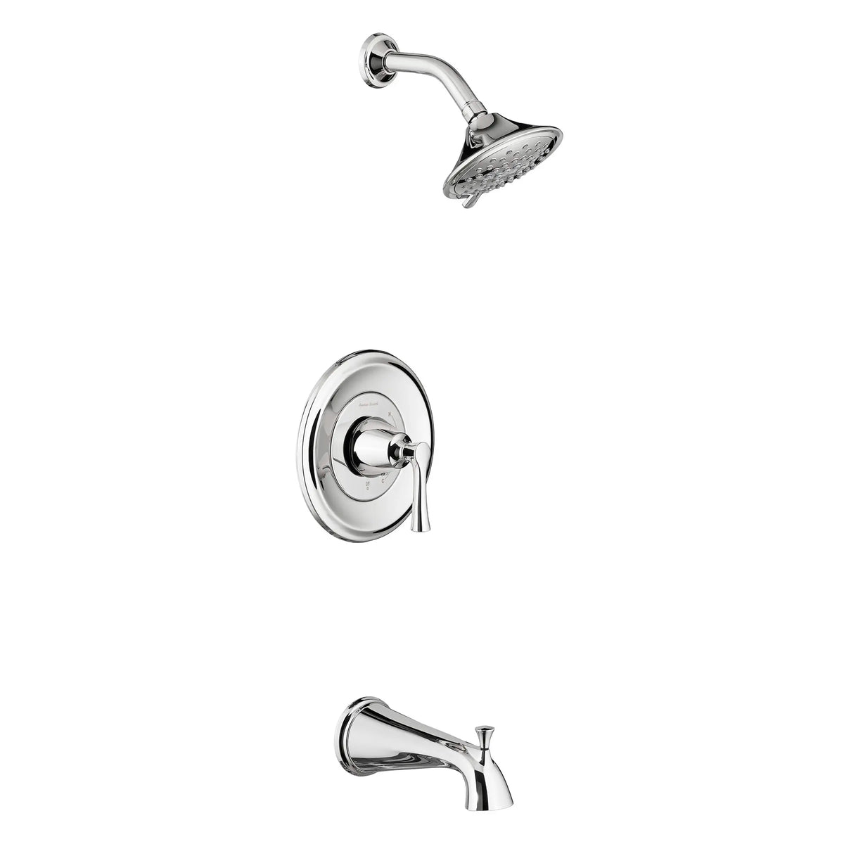 American Standard Estate 1.8 gpm/6.8 L/min Tub and Shower Trim Kit With Water-Saving 3-Function Showerhead, Double Ceramic Pressure Balance Cartridge With Lever Handle - Polished Chrome