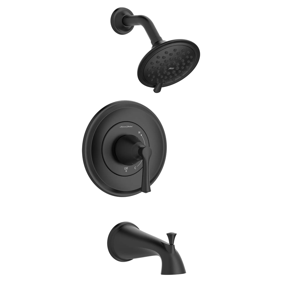 American Standard Estate 1.8 gpm/6.8 L/min Tub and Shower Trim Kit With Water-Saving 3-Function Showerhead, Double Ceramic Pressure Balance Cartridge With Lever Handle - details