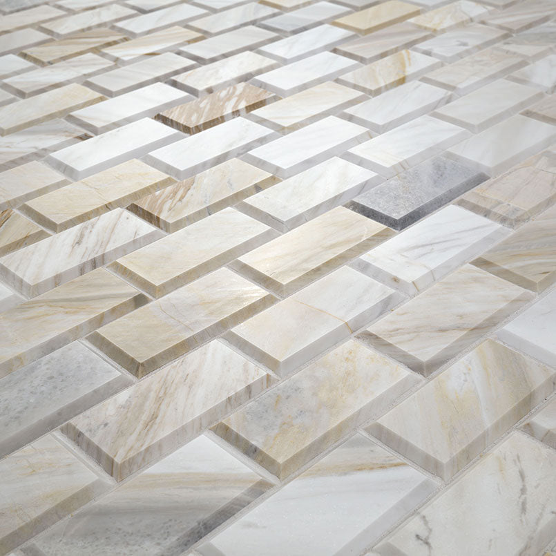 MSI Athena Gold 2 x 4 Honed Marble mosaic (SMOT-ATHGOL-2X4HB) – MSI product image