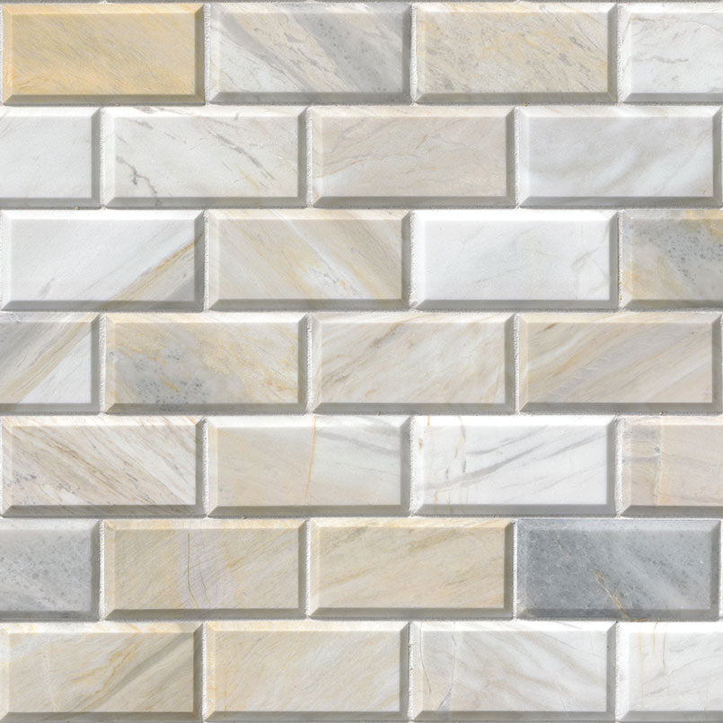 MSI Athena Gold 2 x 4 Honed Marble mosaic (SMOT-ATHGOL-2X4HB) – MSI product image