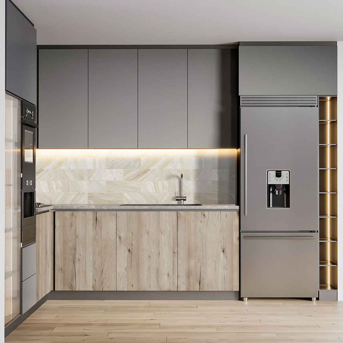 MSI Athena Gold 4 x 12 Honed Marble tile (TATHGOL412H) – MSI room scene