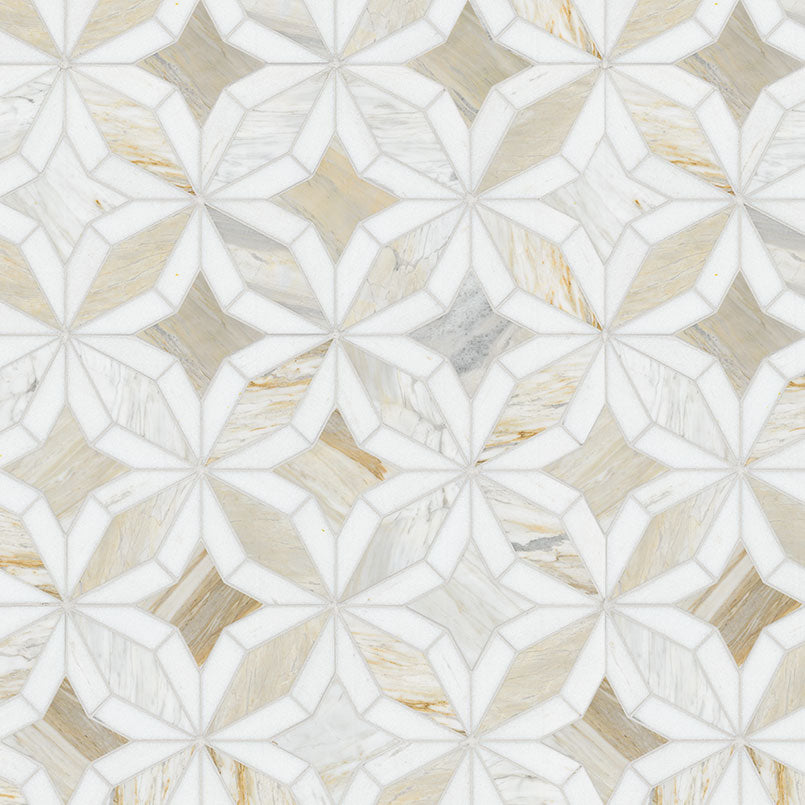 MSI Surfaces Athena Gold Estrella Polished Geometric Pattern Tile