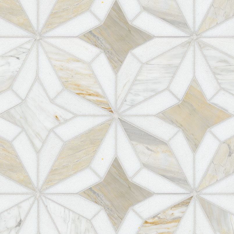 MSI Surfaces Athena Gold Estrella Polished Geometric Pattern Tile