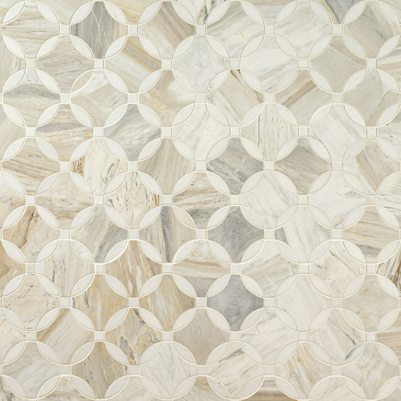 MSI Surfaces Backsplash Athena Gold Lola Geometric Polished Tile