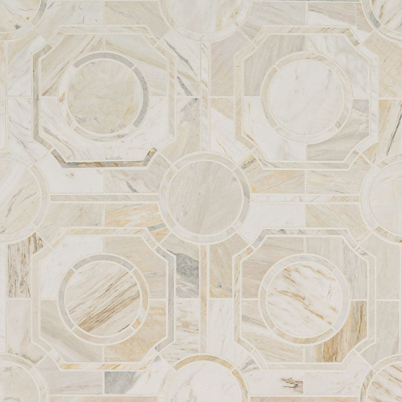 MSI Surfaces Backsplash Athena Gold Regency Polished Geometric Tile