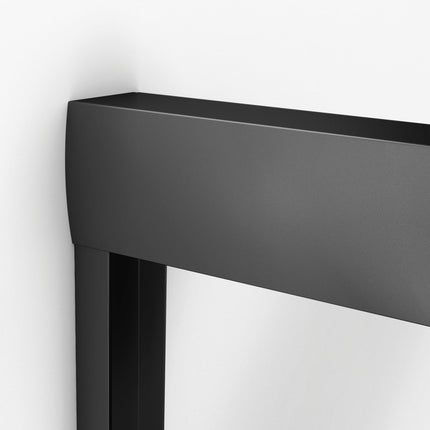 Aura 43-47 x 71 in. 8 mm Bypass Shower Door for Alcove Installation with Clear glass in Matte Black - Plumbing Market