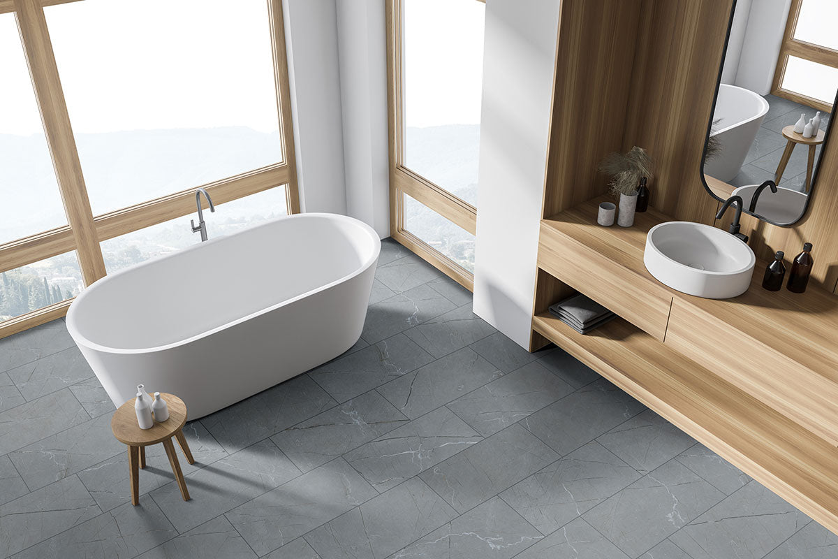 MSI Aylana Gris 12 x 24 Matte Porcelain tile (NWGAYLGRI1224) – MSI room scene (bathroom)