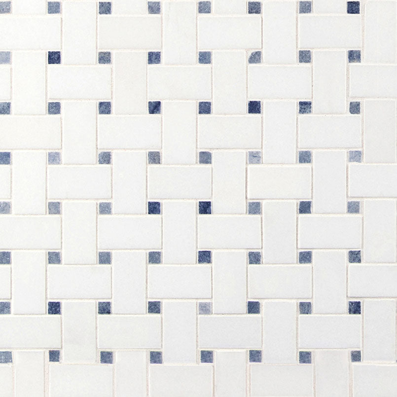 MSI Azula Basketweave Polished Marble mosaic (SMOT-AZULA-BWP) – MSI product image