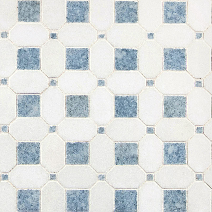MSI Surfaces Backsplash Azula Hatchwork Polished Geometric Marble Tile