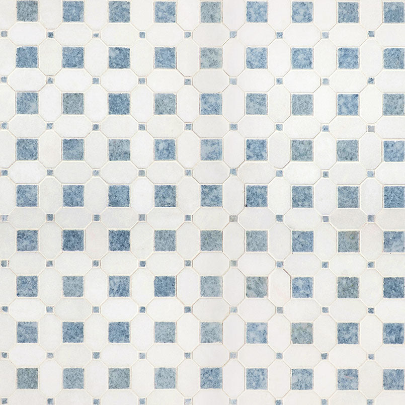 MSI Surfaces Backsplash Azula Hatchwork Polished Geometric Marble Tile