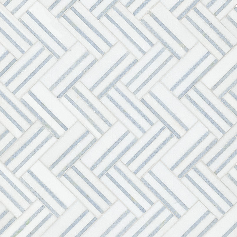 MSI Surfaces Backsplash Geometric Azula Linea Polished Mosaic Tile