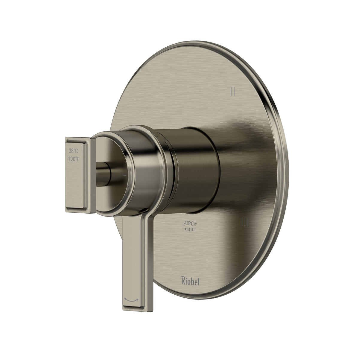 Riobel Manifesto 1/2" Thermostatic & Pressure Balance Valve Trim with 5 Functions - Brushed Nickel (TMF45BN)