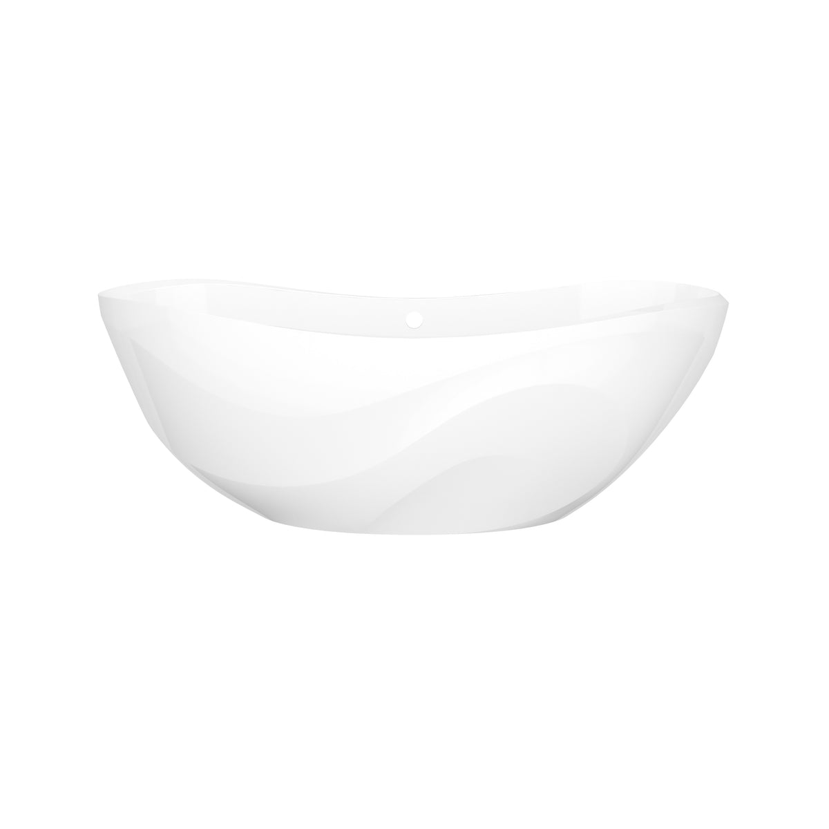 Victoria + Albert Seros 65" x 30" Freestanding Soaking Bathtub With Curved Rim SE1 - Standard White / 65 x 30 / With Overflow