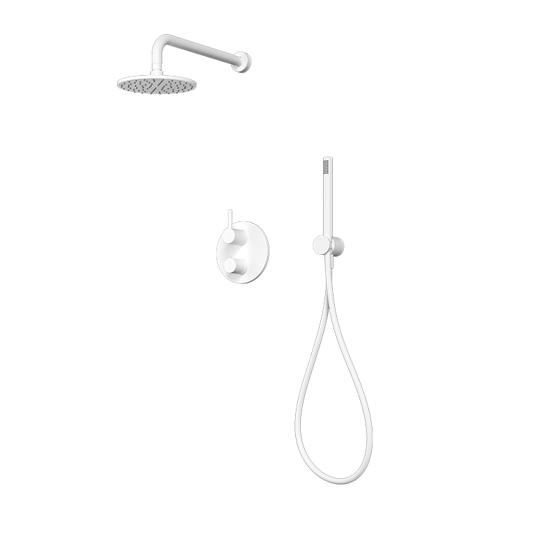 Rubi Vertigo 1/2" Thermostatic Shower Set with 8" Shower Head and 16" Horizontal Arm RVT2A40-13N