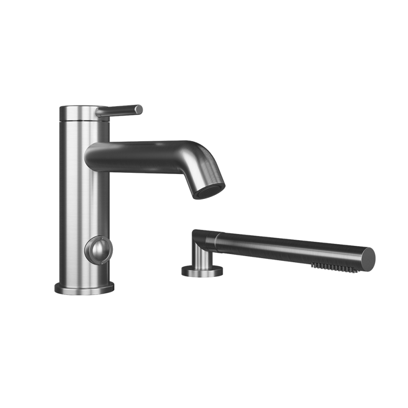 Rubi Vertigo 2-Piece Bathtub Faucet Stainless Steel RVT22DIX