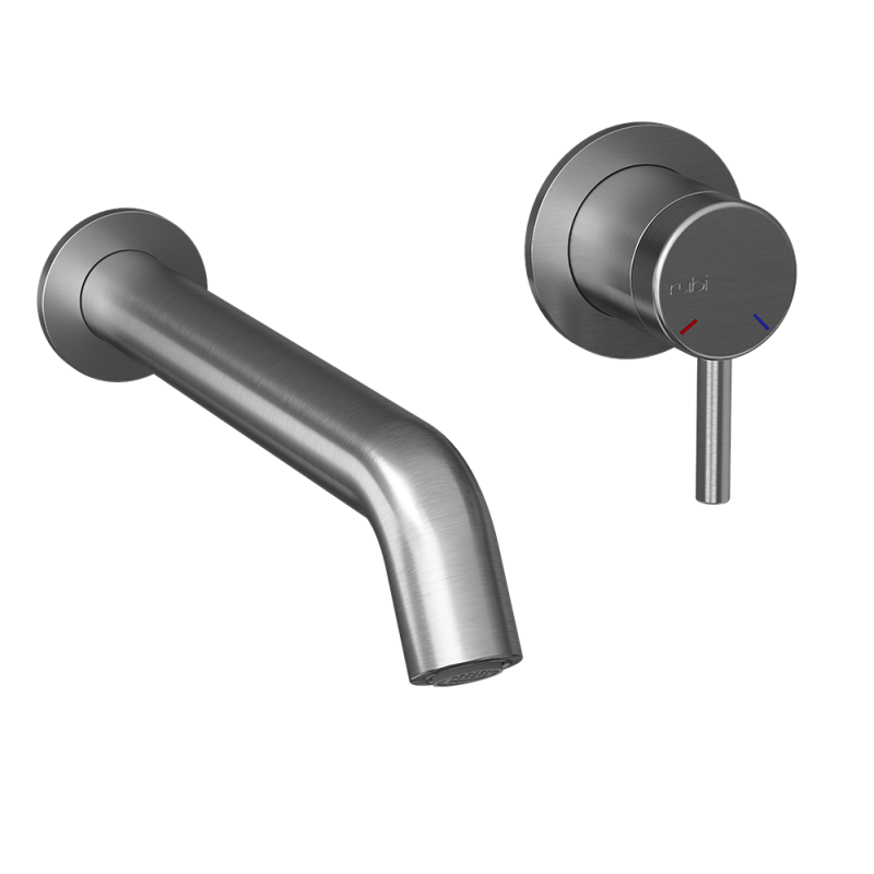 Rubi Vertigo Wall-Mounted Bathroom Faucet with Flanges Without Drain RVT17RWD