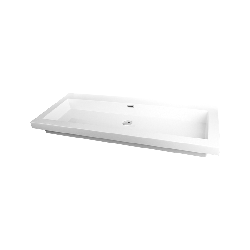 Rubi Arto Countertop White Basin with Overflow White Gloss RTOL120BL