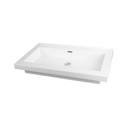 Rubi Arto Countertop White Basin with Overflow White Gloss RTOL800BL