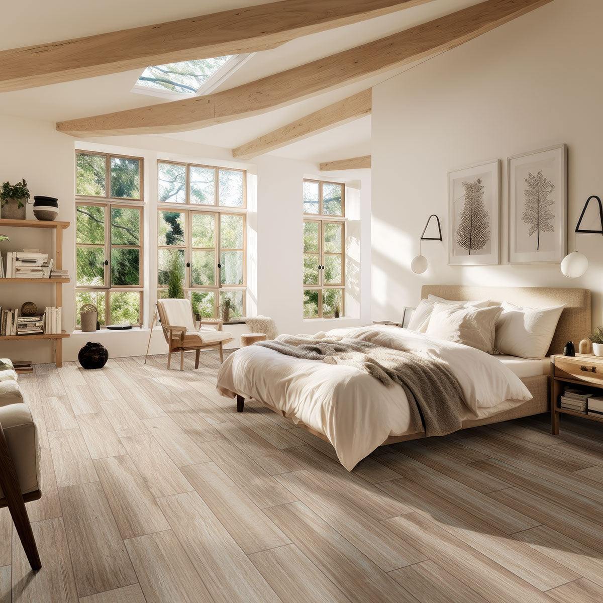 MSI Havenwood Beige 8 x 36 Matte Porcelain tile (NHAVBEI8X36) – MSI room scene