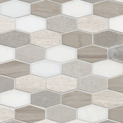 MSI Bellagio Blend Elongated Hexagon Honed Marble mosaic (SMOT-BELBLND-HEXEL10MM) – MSI product image
