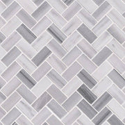 MSI Bergamo Herringbone Polished Marble mosaic (SMOT-BERGAMO-HB10MM) – MSI product image