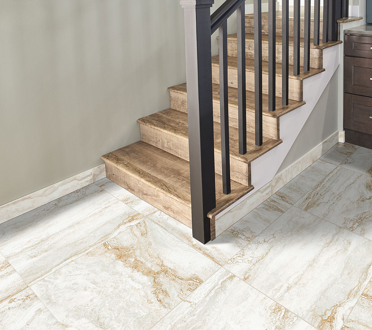 MSI Bernini Bianco 3 x 18 Matte Porcelain trim (NBERBIA3X18BN-K) – MSI room scene