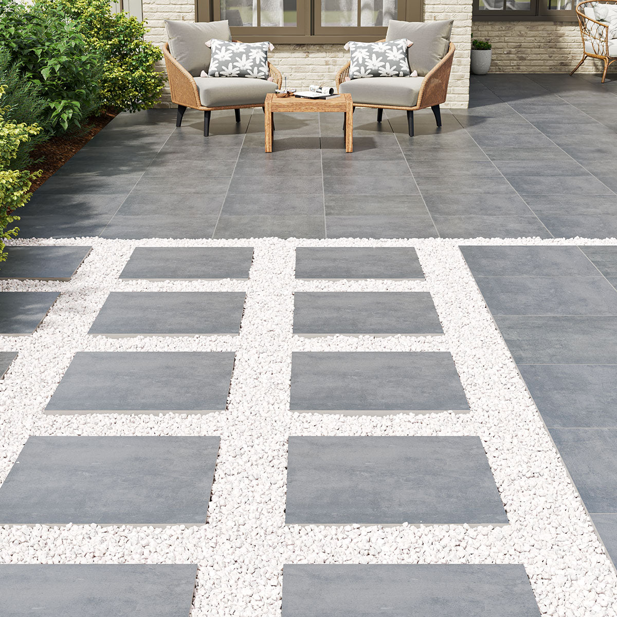 MSI Beton Antracite 13 x 24 Matte Porcelain pool coping (LCOPNBETANT1324) – MSI room scene