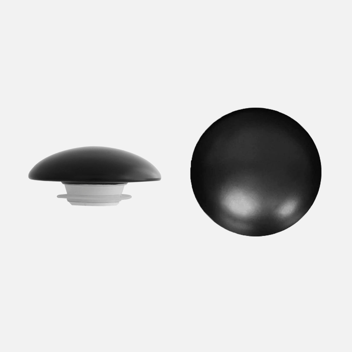 Stylish Pop-Up Drain Matte Black Ceramic Cap H-06