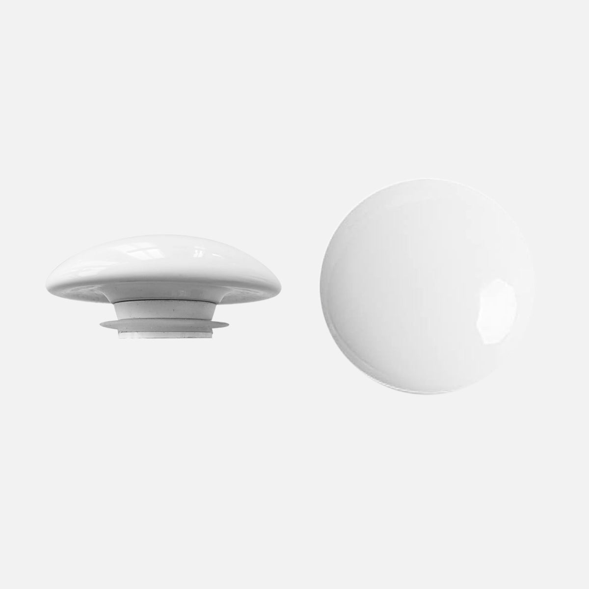 Stylish Pop-Up Drain Glossy White Ceramic Cap H-07