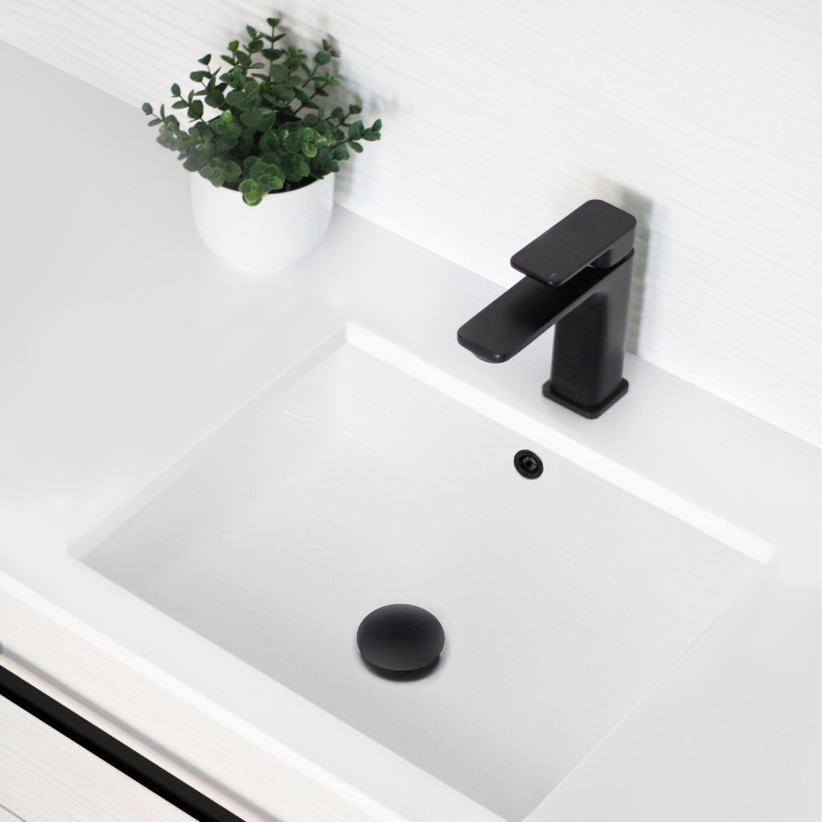 Stylish Black Matte Sink Basin Trim Overflow H-04