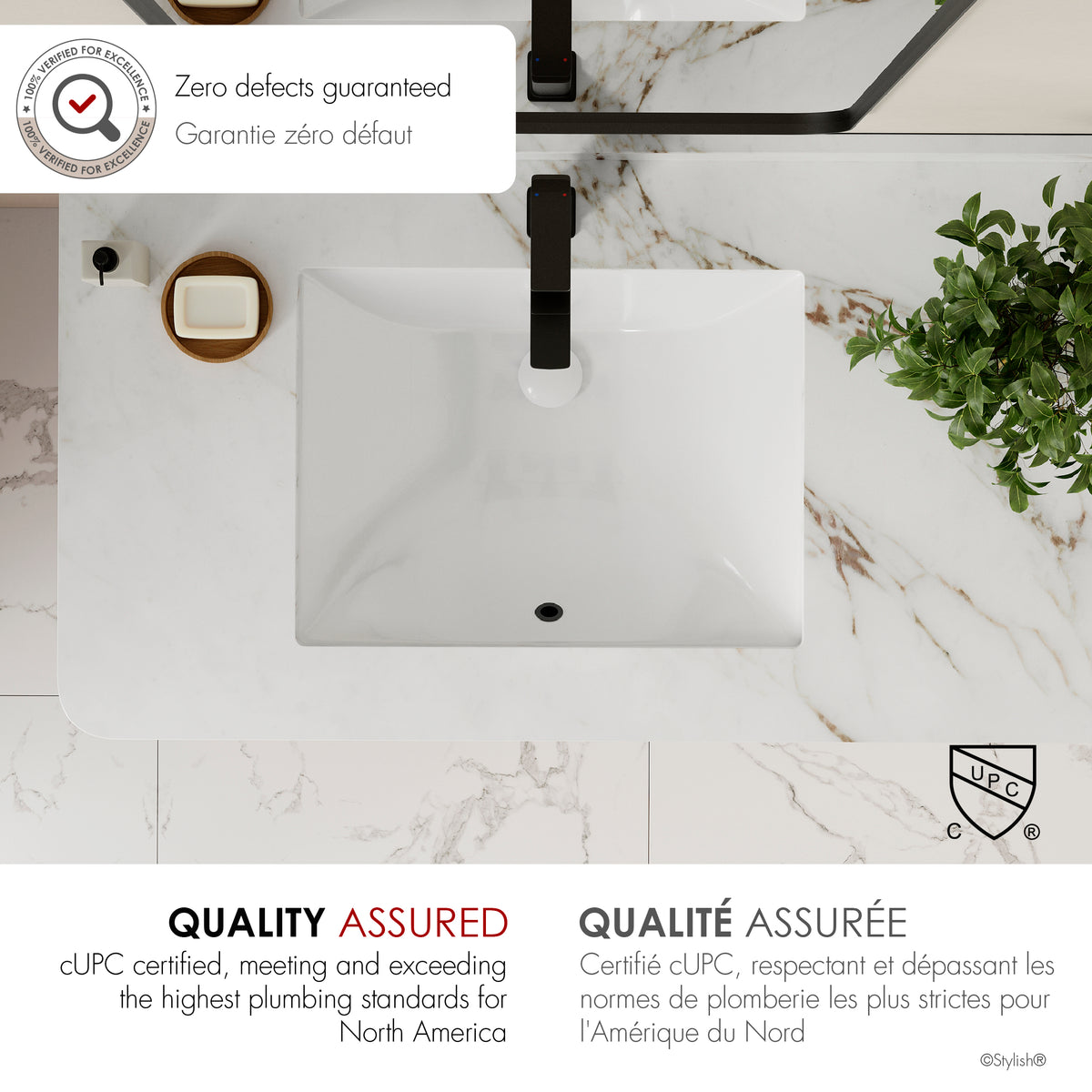 Stylish Chic 20" White Porcelain Undermount Basin Bathroom Sink with Ceramic Pop Up Drain Included P-200D