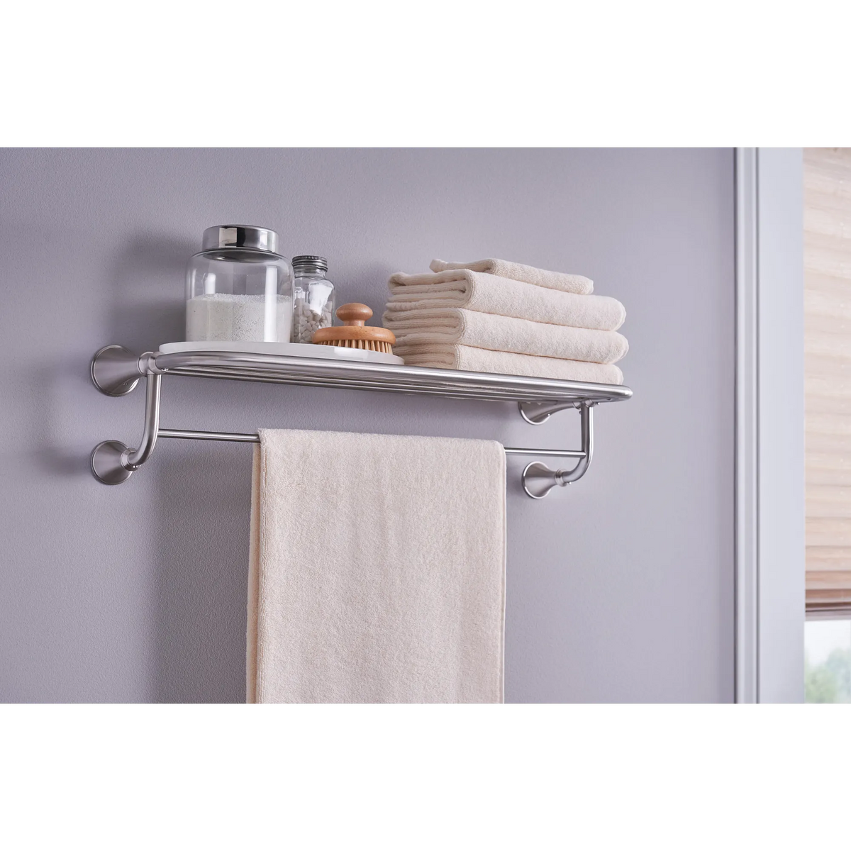Moen 24" Towel Shelf BH5294 in Brushed Nickel (BH5294BN) - view 6