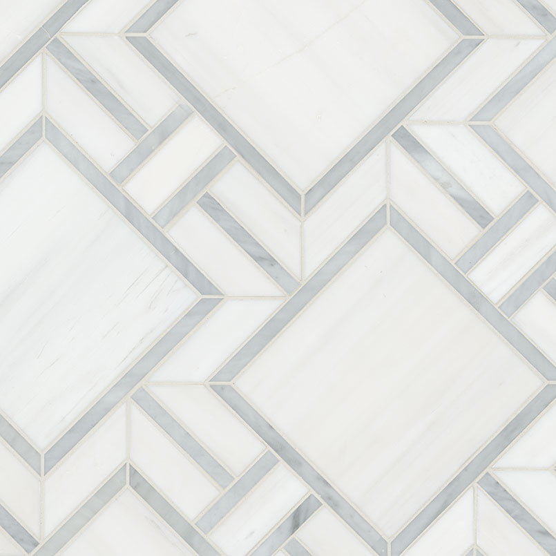 MSI Surfaces Backsplash Bianco Dolomite Alana Polished Mosaic Tile