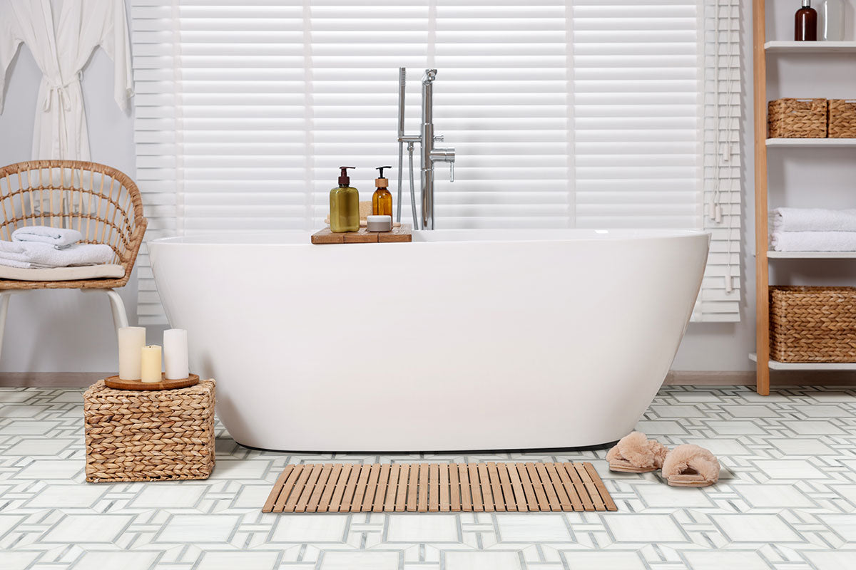 MSI Surfaces Backsplash Bianco Dolomite Alana Polished Mosaic Tile