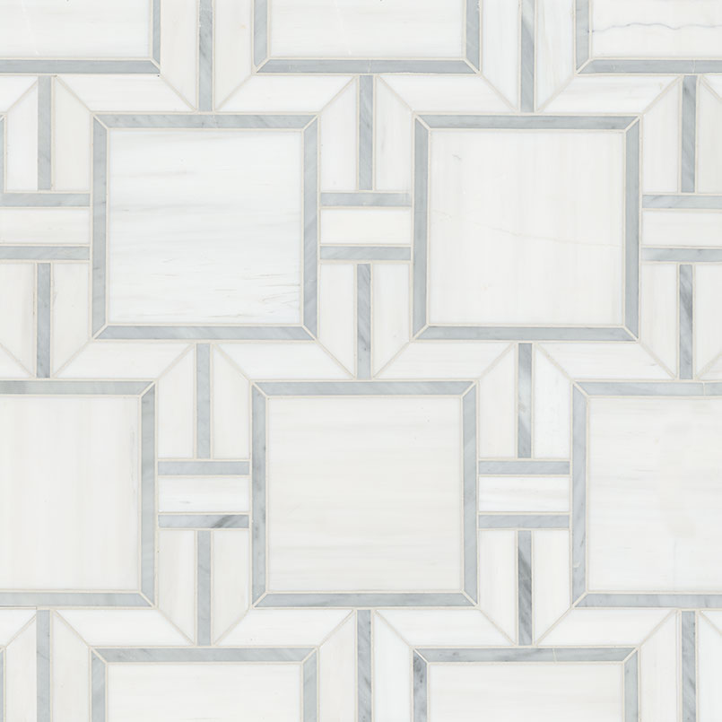 MSI Surfaces Backsplash Bianco Dolomite Alana Polished Mosaic Tile