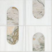 MSI Bianco Dolomite Moderno Polished Marble mosaic (SMOT-BIANDOL-MODP) – MSI product image
