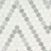 MSI Bianco Dolomite Sazi 1" Hexagon Polished Marble mosaic (SMOT-BIANDOL-SAZP) – MSI product image