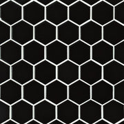 MSI Black 2 x 2 Matte Porcelain mosaic (SMOT-PT-RETNERO-2HEXM) – MSI product image