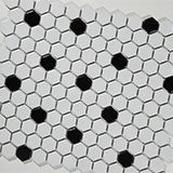 MSI Black and White 1 x 1 Matte Porcelain mosaic (SMOT-PT-RETBIANER-1HEXM) – MSI product image
