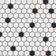 MSI Black and White 1 x 1 Matte Porcelain mosaic (SMOT-PT-RETBIANER-1HEXM) – MSI product image