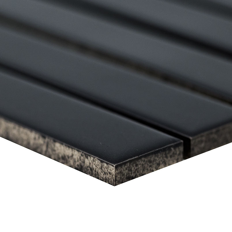 MSI Black 1 x 6 Matte Porcelain mosaic (SMOT-PT-RETNERO-1X6STM) – MSI product image