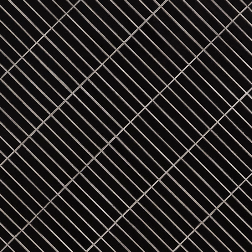 MSI Black 1 x 6 Matte Porcelain mosaic (SMOT-PT-RETNERO-1X6STM) – MSI product image