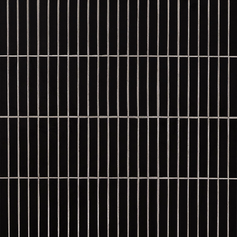 MSI Black 1 x 6 Matte Porcelain mosaic (SMOT-PT-RETNERO-1X6STM) – MSI product image