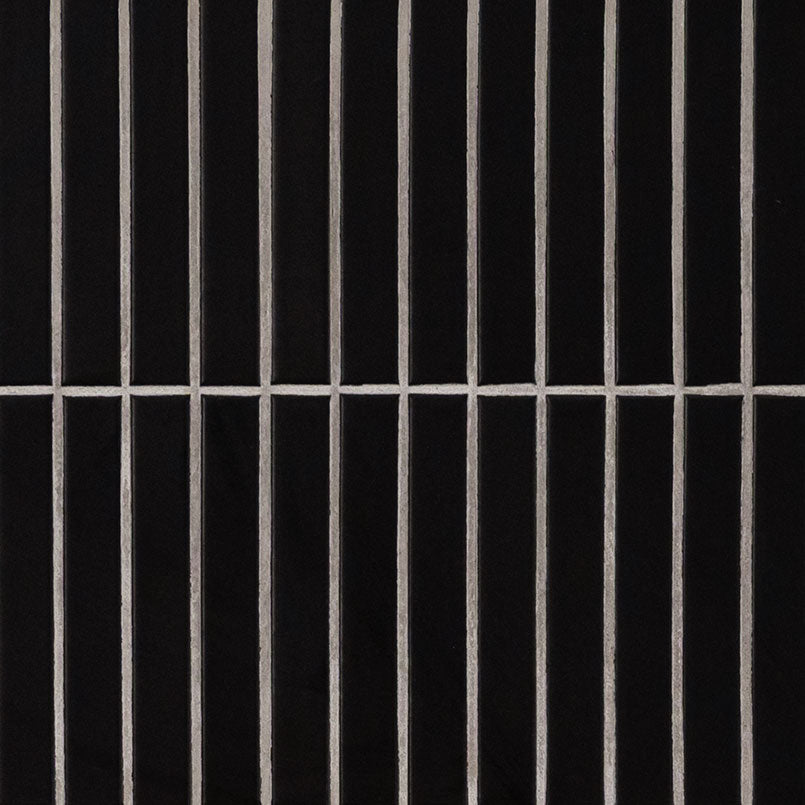 MSI Black 1 x 6 Matte Porcelain mosaic (SMOT-PT-RETNERO-1X6STM) – MSI product image