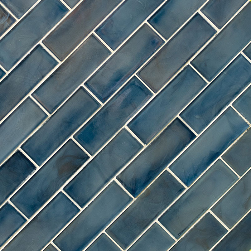 MSI Blue Shimmer 2 x 6 Glass mosaic (SMOT-GLSST-BLUSHI6MM) – MSI product image