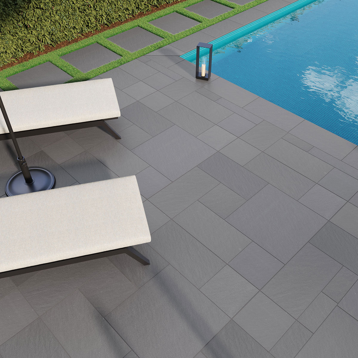 MSI Blue Stone Pattern 2CM Matte Porcelain paver (LPAVNBLUSTOPAT) – MSI room scene