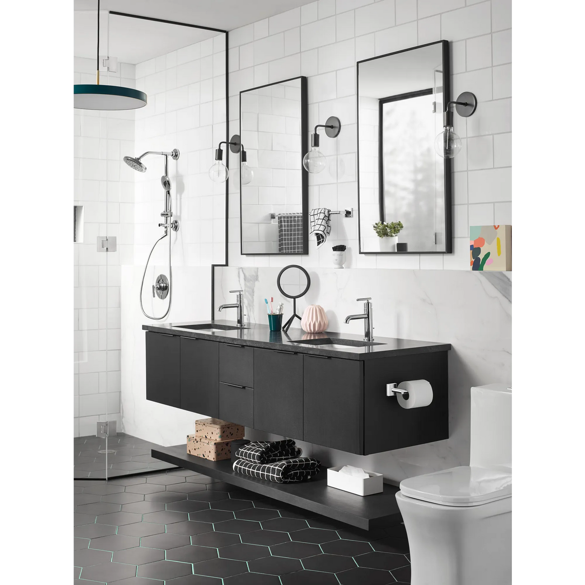 Moen Triva 24" Towel Bar BP1824 in Matte Black (BP1824BL) - view 2