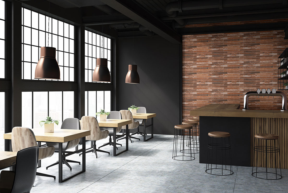 MSI Brickstone Red Brick 2 x 18 Matte Porcelain tile (NCAPREDBRI2X18) – MSI room scene